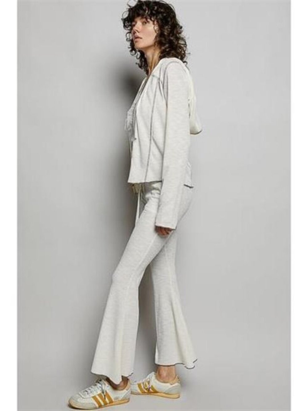 POL Drawstring Textured Ribbed Knit Pants - Picture 6 of 7